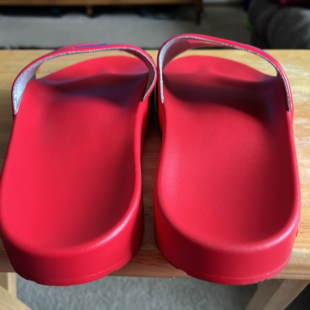 Champion mens Red and Blue Slide Sandals size 14 - Picture 3 of 5
